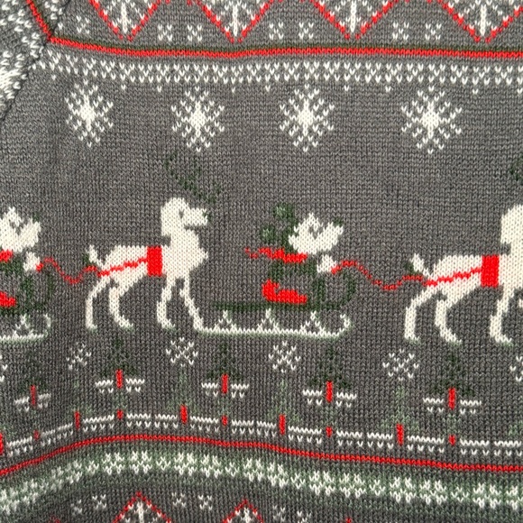 Disney Parks Mickey Mouse Holiday Christmas Sweater Gray Men's size Small - Picture 3 of 6